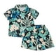 thumbnail image 1 of Odeerbi 1-8 Años Conjunto de Verano Para Niños de Hawaianos Camiseta de Manga Corta de Algodón Con Estampado Tropical Conjunto de Dos Piezas de Gráficos, 1 of 3