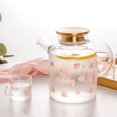 thumbnail image 3 of Tetera de vidrio resistente al calor con forma de melocotón Kawaii, tetera de vidrio de gran capacidad para jugo de frutas, tetera para el hogar, 3 of 6