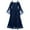 Navy, variant on Hvot&aat Medieval Gothic Prom Dress for Women Halloween Retro Lace-up Croset Cold Shoulder Flare Sleeve Cocktail Party Dresses