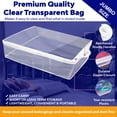thumbnail image 3 of Jumbo Size Clear Flexible Zipper Storage Bags Organizer, for Clothes, Bedding, Quilts, Blankets, Flexible Thick Plastic Totes for Easy and Convenient Storage, Travel, Underbed, Closet Organization, 3 of 3