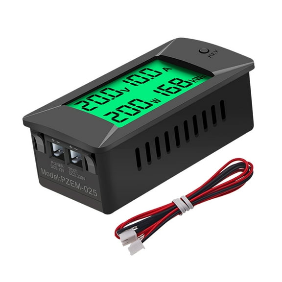 JUNTEX 1Pcs DC 0-300V 0-300A LCD Display Digital Current Voltage Power Energy Meter