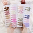 thumbnail image 6 of 10Pcs/Lot Fresh Print Cotton Alloy Hair Clips for Kids Fabric Plaid BB Hairpins Girl Hairgripe Headwear Baby Hair Accessories, 6 of 10