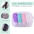 thumbnail image 3 of Contenedores de tamaño de viaje, juego de 4, botellas de silicona a prueba de fugas de 60 ML, juego de accesorios para artículos de tocador cosméticos para champú, loción, jabón, acondicionador,, 3 of 6