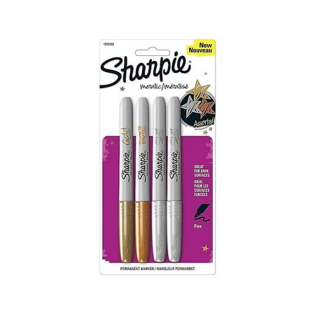 Photo 1 of Sharpie Permanent Markers Fine Point Assorted 4/Pack (1835559) 520182