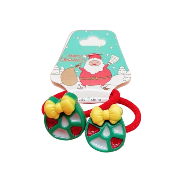 Cinta para el pelo navideña para niñas, pinza para el pelo navideña para bebés, pinza para el pelo de Papá Noel, cinta elástica para el pelo para niñas pequeñas