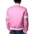 thumbnail image 2 of Youth Starter  Pink Los Angeles Angels Team Logo Full-Snap Satin Varsity Jacket, 2 of 3