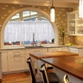 thumbnail image 3 of Voile Lace Macrame-Sheer Net Curtain Slot Top Rod Pocket Window Drape Panel Embroidered Translucent Curtains Decor, 3 of 4
