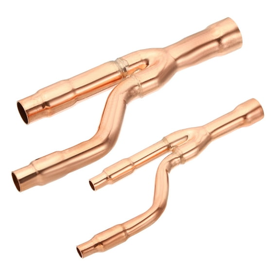 Uxcell 33T Refrigeration Y Branch Set, Copper Y Joint Fits with Insulation for Central Air Conditioning System