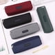thumbnail image 1 of Lekihaqq Cylindrical Pencil Case Large Capacity Pencil Pouch Zipper Stationery Bag for Students Office Travel Polyester Fabric Black Navy Wine Gray Green, 1 of 7