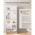 thumbnail image 4 of SONGMICS HOME Tall Book Shelf, Superfast Toolless Assembly, 6-Tier Floor Standing Bookcase with Adjustable Shelves and Door, Snow White, 4 of 7