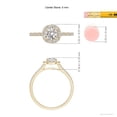 thumbnail image 5 of ANGARA Natural 0.47 Ct. Diamond Halo Ring in 14K Yellow Gold for Women (Ring Size: 11.5), 5 of 10