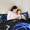 thumbnail image 5 of Manfei Basketball Game 2pcs Bedding Comforter Set,Black Blue Twin Comforter Sets,Ball Gamer Bedding Set,Lightweight Sport Bedroom Decoration,Reversible, 5 of 8