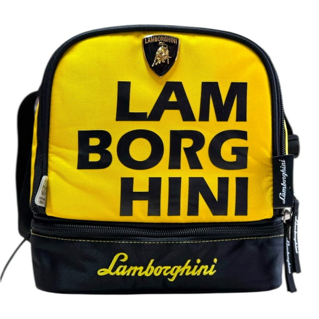 Lonchera Térmica con Doble Compartimiento Lamborghini Color Amarillo
