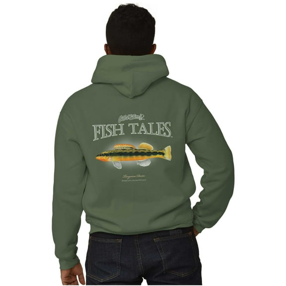 Gill McFinn Darter Fish Fisherman Unisex Plus Fleece Graphic Hoodie Brisco Brands 2X