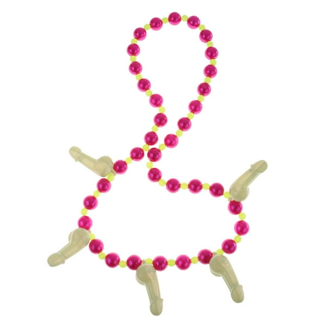 Novedad Perlas De Plástico Collar Willy Despedida De Soltera Vestido De Lujo Novedad Regalo