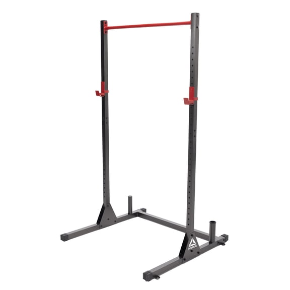 Reebok Power Squat Rack – Heavy-Duty Steel with Pull-Up Bar & 300 lb Barbell Hook Capacity