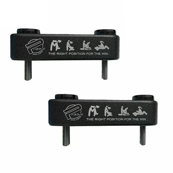 Black JDMPASSWORD Billet Hood Spacer Risers Kits For Acura Integra Honda Civic