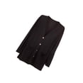 thumbnail image 2 of Qarigey Abrigo de moda chal de punto chaqueta de verano exquisito regalo dulce lavable ropa de mujer mano de obra fina cárdigan suelto Abrigos y chamarras Negro Qarigey AP013515-02, 2 of 6