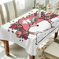 thumbnail image 3 of Coolnut Valentine's Day Cute Gnome Rectangle Tablecloth,Valentine's Day Mother's Day Kitchen Decoration Dinner Rectangular Table Cover for Party Holiday Hotel BBQ-Machine Washable 60x90In, 3 of 7