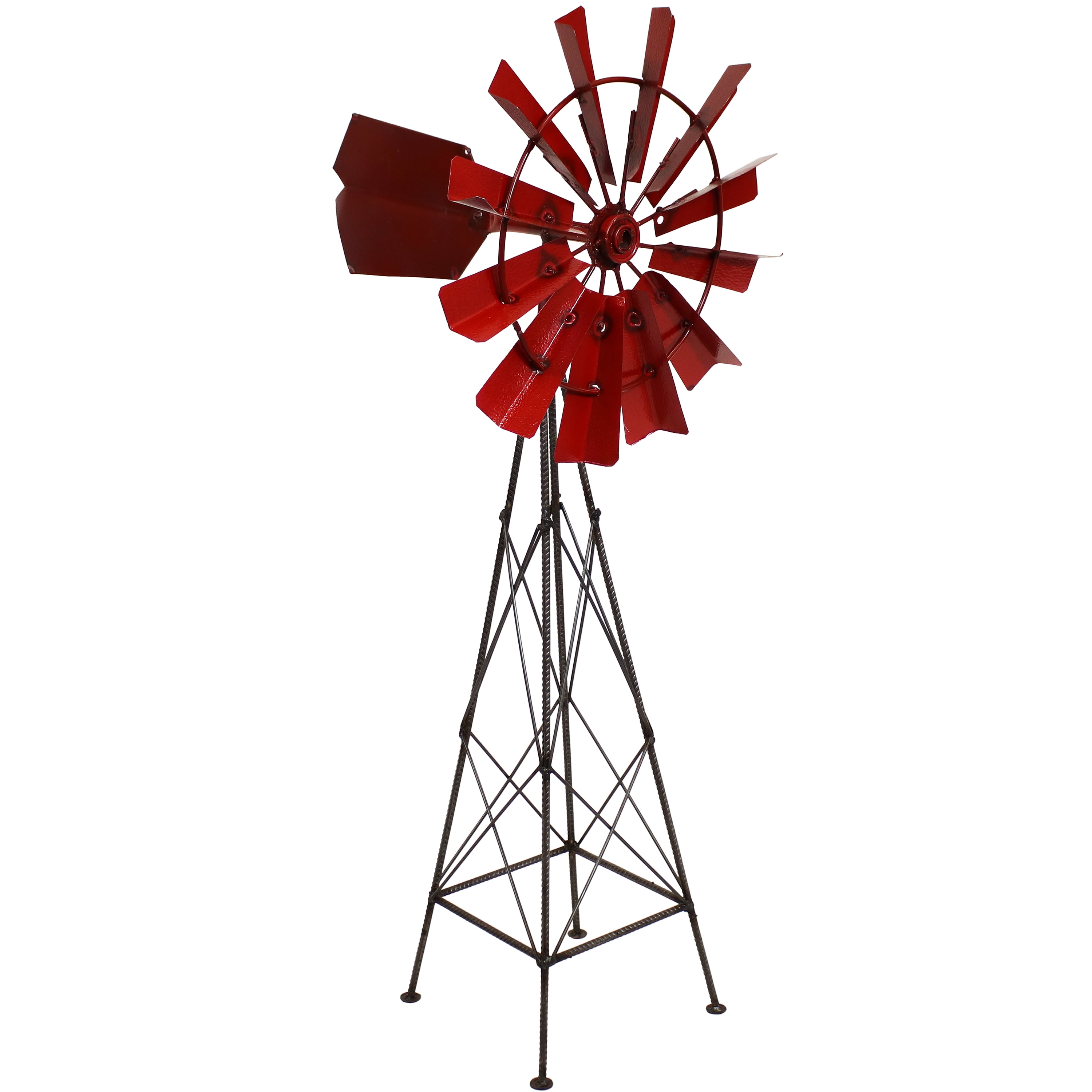 Dollhouse Miniature Garden Metal Windmill in Black EIWF532 