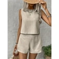 thumbnail image 5 of MORTTIC Women's Summer 2-Piece Outfits, Casual Crewneck Sleeveless Tank Tops and Shorts Lounge Matching Sets, S, 5 of 7
