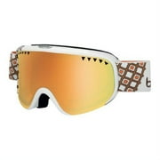 Bolle Ski Goggles 21326 Shiny White and Gold Amber Gun Scarlett