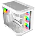 thumbnail image 2 of Gabinete Gamer BALAM RUSH TANK MASTER 9600 TB ATX Media Torre 4 Fan ARGB Cristal Templado Sin Bordes USB-C Blanco, 2 of 4