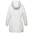 thumbnail image 5 of Women's Plus Size Long Waterproof Rain Jacket, Lightweight Hooded Windbreaker, Casual Outdoor Hiking Coat, Foldable Raincoat for Travel, All Season Rainwear, Packable Rain Jacket White XXXXXL, 5 of 6