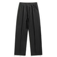 thumbnail image 2 of Plebaso Mens Summer Pants Drawstring Thin Wide Leg Pants Casual Lightweight Loose Trousers with Pockets, 2 of 4