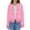 Pink, variant on Shadoumai Womens Long Sleeve Open Front Cropped Fringe Trim Jacket Work Office Casual Blazer Fashion Fuzzy Coat Jacket