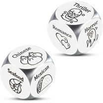 2PCS Date Night Dice Food Dice Boyfriend Mothers Fathers Day Easter Basket Stuffers for Men Women 10th Anniversary Wedding Gift for Adults Bridal Shower Gifts