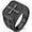 Black, variant on Stainless Steel Signet Style Christian Cross Religious Cocktail Party Biker Statement Wedding Ring