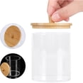 thumbnail image 3 of Functional Storage, Clear Plastic Apothecary Jars with Bamboo Lids, Easy One-Hand Opening for Bathroom Accessories, Vanity Organizer, 3 of 7