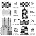 thumbnail image 3 of Livhil 8Pcs Packing Cubes for Luggage, Packing Cubes for Travel Luggage Packing Organizers ( Black White Plaid ), 3 of 7