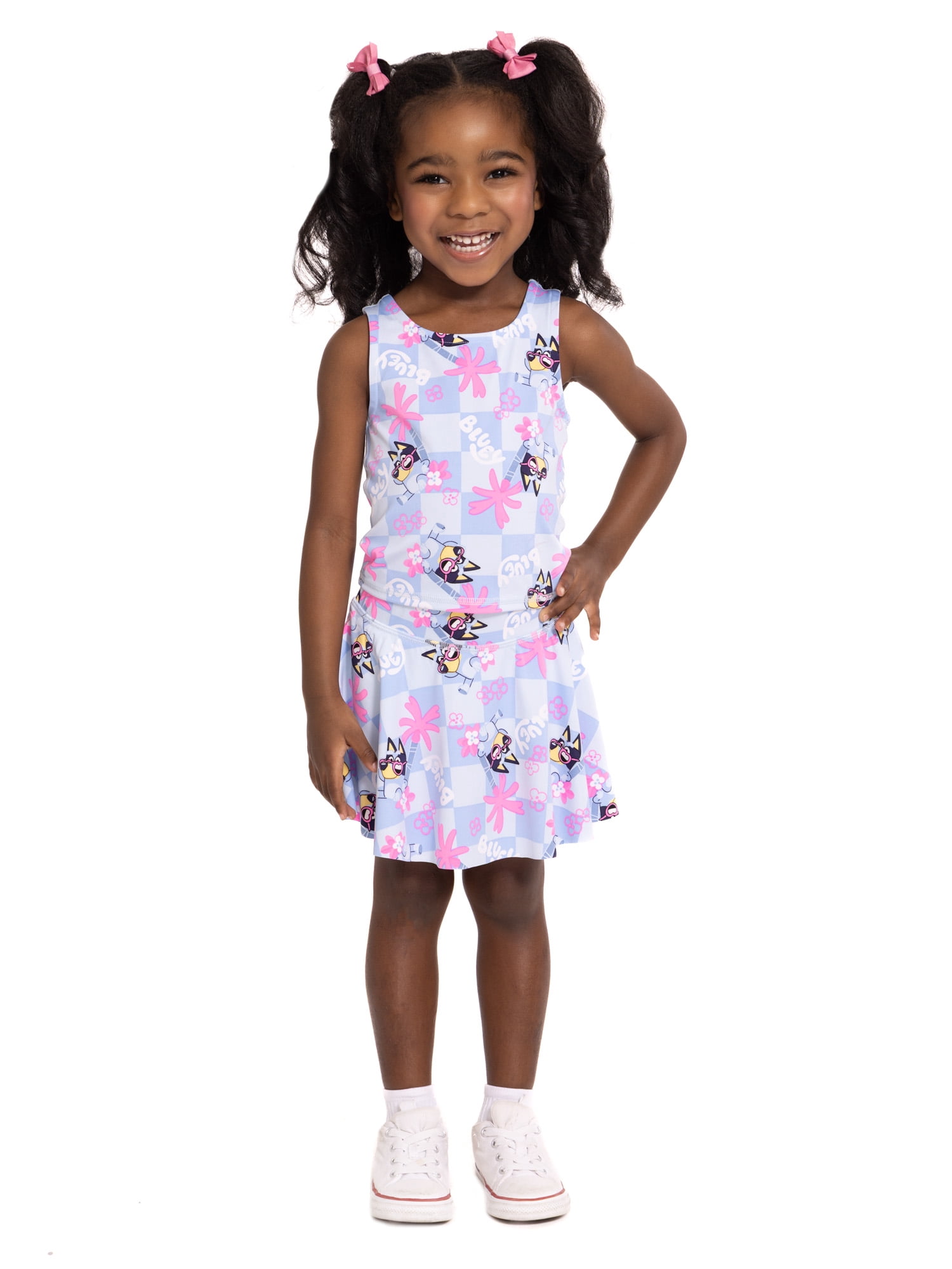 Bluey Toddler Girls' Active Tank Top and Skort Set, 2-Piece, Sizes 12M-5T