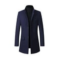 thumbnail image 2 of XMMSWDLA 2022 Clearance Men Tops Solid Color en Cloth Button Lapel Overcoat Jacket, 2 of 8
