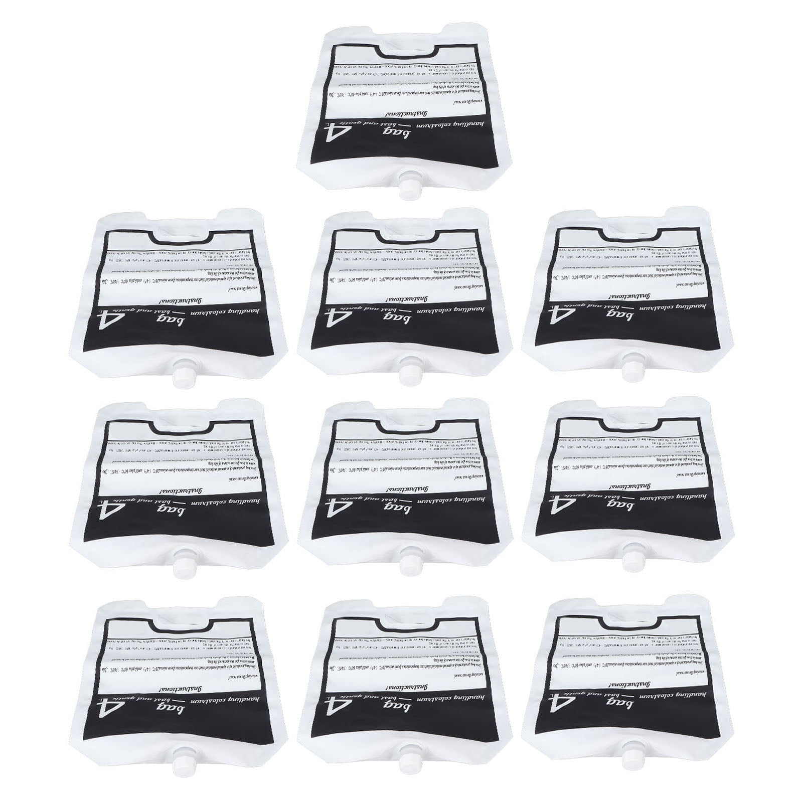 YAHHU 10 Pieces 4L Professional Calf Colostrum Packaging Bag Spiral Interface Feeding Supply for Calves and Livestock Nursing Pouch Pet Nursing Bottle Set Collection
