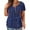 Dark Blue, variant on Oalirro Women's Tops, Tees & Blouses Women Blouses and Tops Fashion Women Plus Size V-neck Tie-dye Print Button Short Sleeve Tops T-Shirt Blouse Sky Blue
