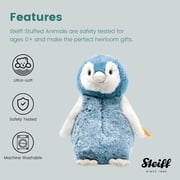 Steiff Paule Penguin 9 Blue, Soft Cuddly Friends Premium Plush Stuffed Animal, Plushy Toy for Girls Boys and Kids, 063930