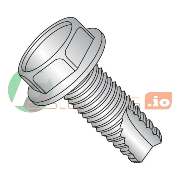 8-32 x 3/4" Type 23 Thread Cutting Screws / Unslotted / Hex Washer Head / 18-8 Stainless Steel (Quantity: 4,000 pcs)