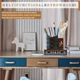 thumbnail image 3 of Multifunction Retro Wooden Pen Holder Book Shape Wood Craft Home Decor Pencil Desktop Storage Box Drawers Stationery Holder Gift, 3 of 10