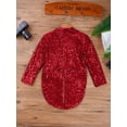 thumbnail image 4 of Manyakai Boys Sequin Tuxedo Jacket Tailcoat Dress Coat Christmas Party Suit Burgundy 6, 4 of 6