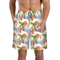 thumbnail image 2 of Uemuo Gnome and Surfing Pattern Men's Swim Trunks Hawaiian Beach Bathing Suit Swimsuits Beach Quick-Dry Shorts with Pockets-3X-Large, 2 of 9