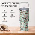 thumbnail image 3 of 30 oz Horse Iceflow Flip Straw Tumbler with Handle, Cute Floral Horse Insulated Stainless Tumbler Coffee Cups Water Bottle CoffeeTravel,Horses Gifts for Women Horse Lovers Girls, 3 of 6