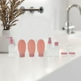 thumbnail image 5 of Unique Bargains 11 Pcs Travel Size Toiletries Bottles Containers Leakproof Squeezable Refillable Travel Bottles Set Gray Pink, 5 of 6