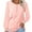 Pink, variant on Duoif Womens Tops Long Sleeve Shirts for Women, Women's Long Sleeve Tops Smocked Puff Sleeve Tops Casual Shirts Blouses Tops for Women Trendy Black L