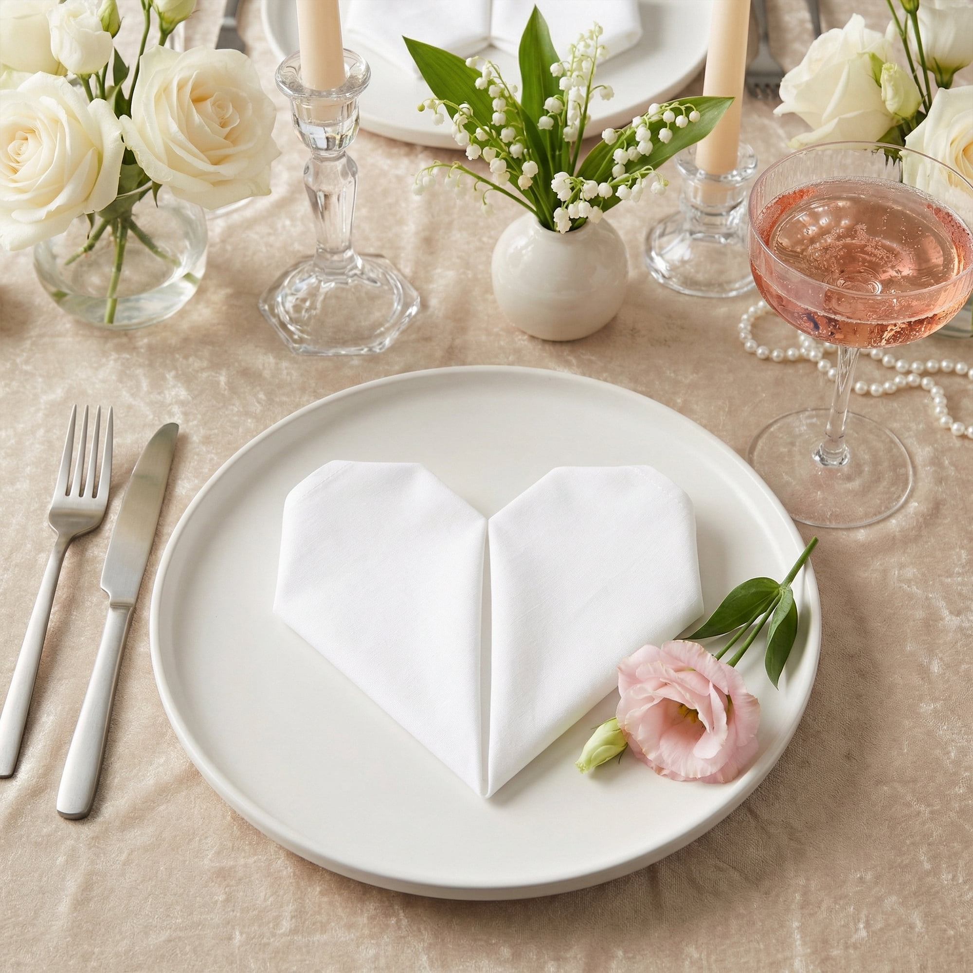 Unique Bargains 6Pcs Cotton Washable Cloth Napkins Beige 16x16inch