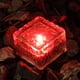 thumbnail image 2 of Luz LED solar impermeable para exteriores con forma de cubo de hielo, rocas y ladrillo de vidrio esmerilado. rojo, 2 of 2