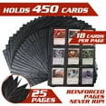thumbnail image 2 of Monster 9 Pocket Trading Card Album Pages 25 Pack - Extra Strong Pockets- Fits Standard 3-Ring Binders w Anti-Theft Side-Loading Protector Sheets- for Yugioh, Magic, Pokemon, MTG Card, 2 of 5