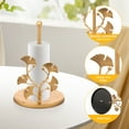 thumbnail image 4 of Tzdxfgl Free-Standing Metal Countertop Paper Towel Holder with Non-Slip Base, 11 Inch, Gold Leaves, 4 of 10